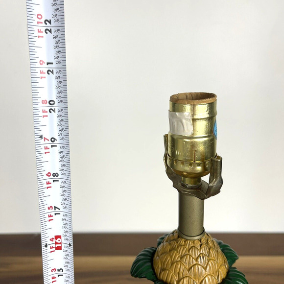Vintage Artichoke Underwriter Laboratories Table Lamp Kitsch Tropical [Tested] - Picture 7 of 8